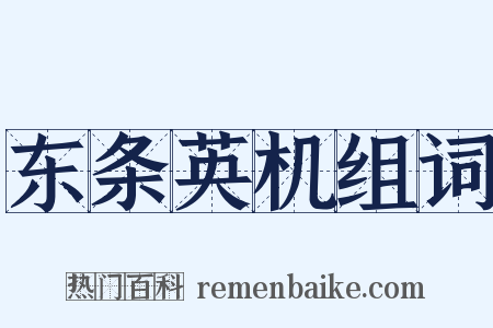 东条英机组词是什么意思的图片